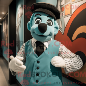 Mascot character of a Teal...