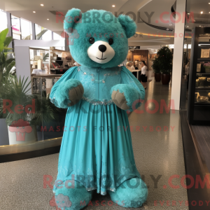 Postava maskota Teal Teddy...