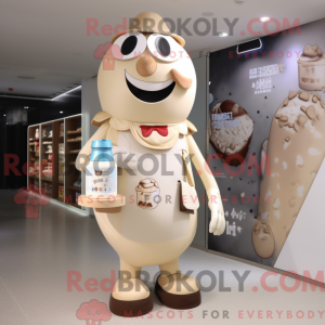 Mascot character of a Beige...
