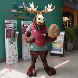 Maroon Irish Elk maskot...