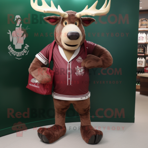 Maroon Irish Elk mascotte...