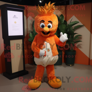 Maskotkarakter af en orange...