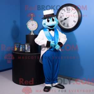 Maskottchen eines blauen...