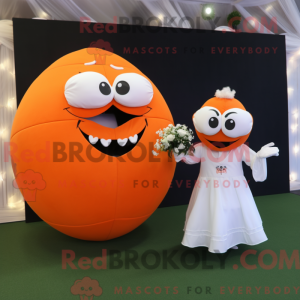 Maskotkarakter af en orange...