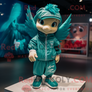 Mascot character of a Teal...