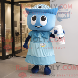 Mascot character of a Blue...