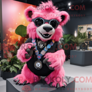 Mascot character of a Pink...
