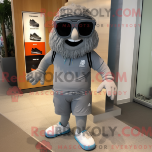 Mascot character of a Gray...