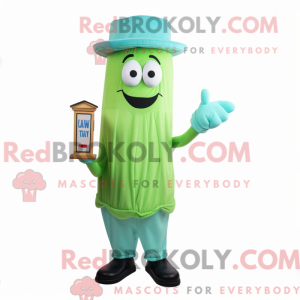 Mascot character of a Cyan...