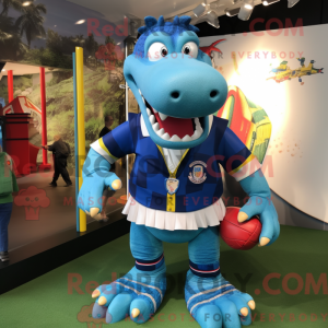 Mascot character of a Blue...