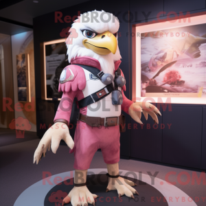 Maskotkarakter af en Pink...