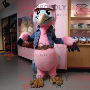 Maskotkarakter af en Pink...