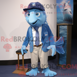 Mascot character of a Blue...