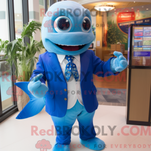 Mascot character of a Blue...