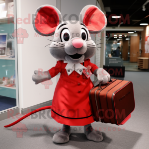 Red Mouse mascotte kostuum...