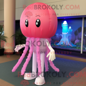Mascot character of a Pink...