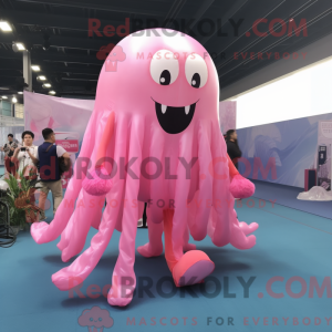 Mascot character of a Pink...