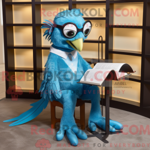 Mascot character of a Cyan...