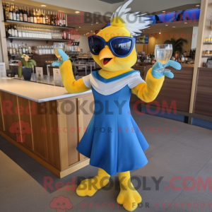 Postava maskota Yellow Blue...