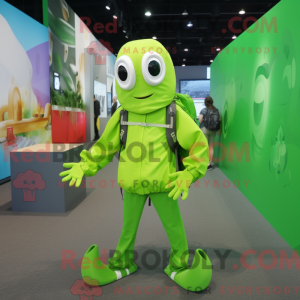 Postava maskota Lime Green...