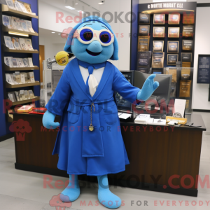 Maskottchen eines blauen...