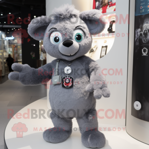 Grå armband maskot kostym...
