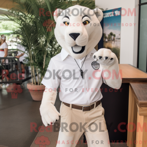 Mascot character of a White...