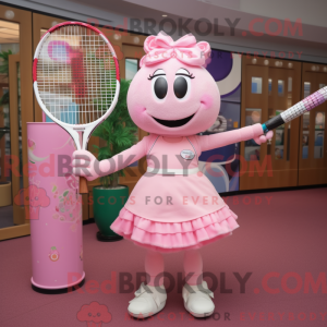 Mascot character of a Pink...
