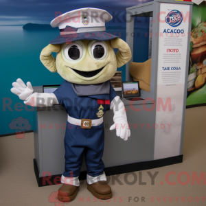 Maskot karakter af en Navy...