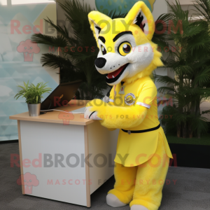 Citrongul Wolf maskot...