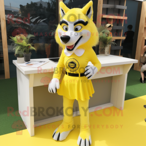 Citrongul Wolf maskot...