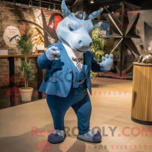 Mascot character of a Blue...
