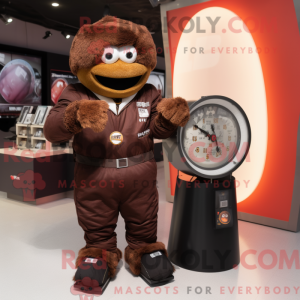 Mascot character of a Brown...