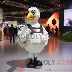 Mascot character of a White...
