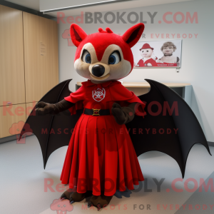 Mascottefiguur van een rode...