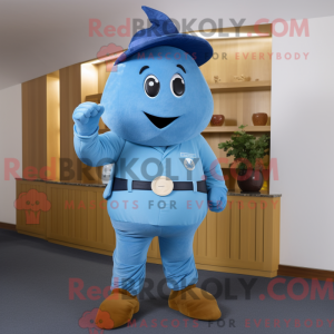 Maskottchen einer blauen...