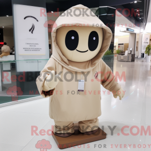 Mascot character of a Beige...