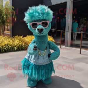 Teal Alpaca mascotte...