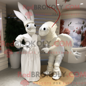 Mascot character of a White...