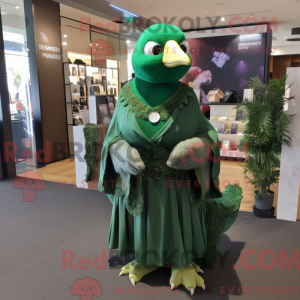 Maskotfigur af en skovgrøn...