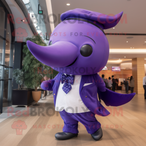 Purple Whale mascotte...