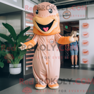 Mascot character of a Peach...
