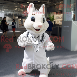Mascot character of a White...