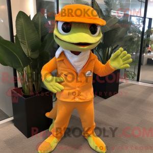 Postava maskota oranžového...