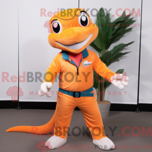 Maskotkarakter af en orange...