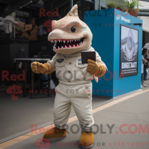 Mascot character of a Tan...