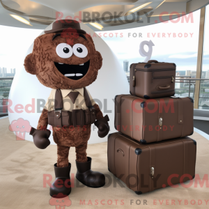 Mascot character of a Brown...