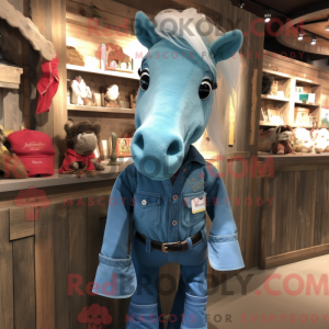 Postava maskota Teal Horse...