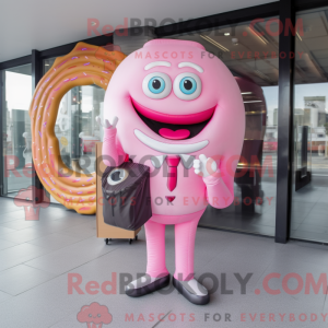 Mascot character of a Pink...