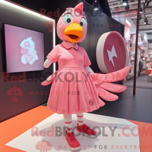 Maskotkarakter av en Pink...